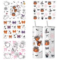 Adesivos Rngmsi Halloween UV DTF para copo de 590 ml - 4 folhas Adesivos Rngmsi Halloween UV DTF para copo de 590 ml - 4 folhas
