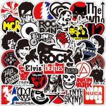Adesivos Rocks Bands, vinil impermeável, anime, 100 unidades/lote