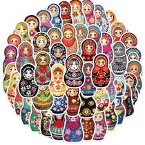 Adesivos Russian Matryoshka Doll 50 peças de vinil desenhado à mão Adesivos Russian Matryoshka Doll 50 peças de vinil desenhado à mão