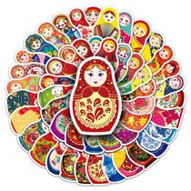 Adesivos Russians Nestings Dolls Matryoshkas 50 unidades/lote de água Adesivos Russians Nestings Dolls Matryoshkas 50 unidades/lote de água