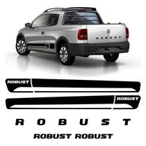 Adesivos Saveiro Robust 2014/ Faixas Lateral/Traseiro Preto
