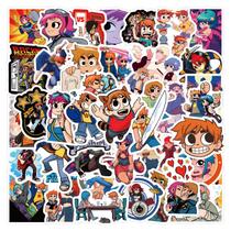 Adesivos Scotts Pilgrims Anime em vinil impermeável 55 unidades