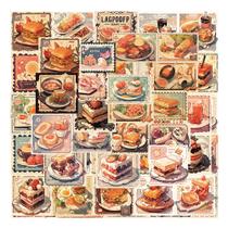 Adesivos, selo postal vintage de borboletas florais e pássaros