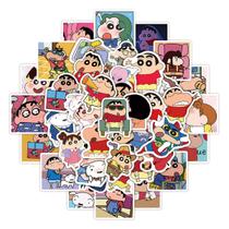 Adesivos Shin Chans Anime Cartoon 50 unidades com lápis de cor para bricolage Adesivos Shin Chans Anime Cartoon 50 unidades com lápis de cor para bricolage