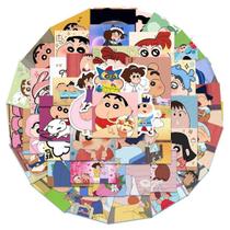 Adesivos ShinChans Anime Crayons Vinil PVC impermeáveis 50 unidades