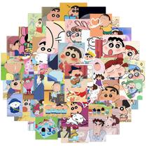 Adesivos ShinChans Anime Crayons Vinil PVC impermeáveis 50 unidades