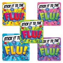 Adesivos SmileMakers Stick it to the Flu - 100 por pacote Adesivos SmileMakers Stick it to the Flu - 100 por pacote