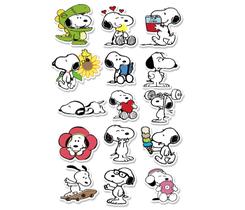 Adesivos Snoopy Caderno Mala Notebook Carro Sticker 15 Unidades