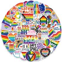 Adesivos Social Safety Distance 50 unidades de vinil colorido à prova d'água