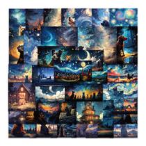 Adesivos Starry Night Dog Aesthetic Sky Decalks 50 unidades