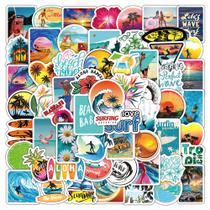 Adesivos Summers Beach Surf em vinil impermeável 100 unidades/lote Adesivos Summers Beach Surf em vinil impermeável 100 unidades/lote