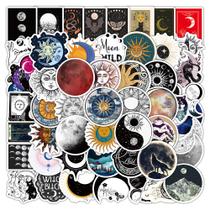 Adesivos Sun and Moon Aesthetic Celestial Decalque x60