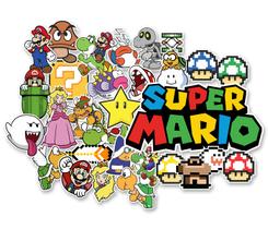 Adesivos Super Mario Nintendo Game Notebook Mala Stickers Carro Moto Kit 29unid. - Seymour Adesivos