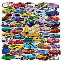 Adesivos Supercars, vinil impermeável, anime, 50 unidades/lote, 5-7 cm