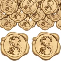 Adesivos SWANGSA Wax Seal 50 peças de ouro antigo 3D Floral S Adesivos SWANGSA Wax Seal 50 peças de ouro antigo 3D Floral S