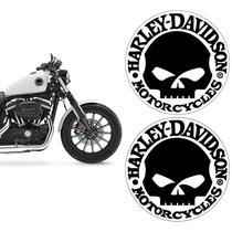 Adesivos Tanque Harley Davidson Motor Cycles Caveira Preto