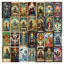 Adesivos Tarot Card Art 48 peças, decalques de vinil à prova d'água Adesivos Tarot Card Art 48 peças, decalques de vinil à prova d'água
