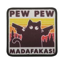 Adesivos Táticos Bordados Engraçados De Gato Com Arma Para Mochilas E Roupas