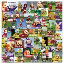 Adesivos Teletubbies, vinil impermeável, anime, 60 unidades
