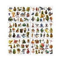 Adesivos Temporários De Tatuagem À Prova d'Água Para Crianças, Animais Abstratos, Engraçados,