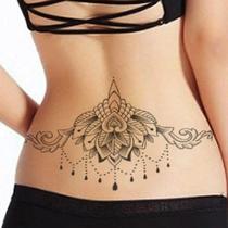 Adesivos Temporários De Tatuagem À Prova d'Água Para Mulheres, Tatuagens Falsas De Mandala Henna