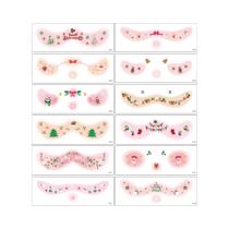 Adesivos Temporários De Tatuagem De Natal Para Mulheres E Meninas, 12 Peças, Decalques Festivos De Adesivos Temporários De Tatuagem De Natal Para Mulheres E Meninas, 12 Peças, Decalques Festivos De
