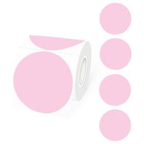 Adesivos Térmicos STARLIBOO - 7,62cm (Redondos), Rosa - 400 Etiquetas/Rolo