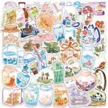Adesivos Transparent Object 50 peças de vinil fofo desenhado à mão