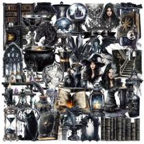 Adesivos Transparentes Impermeáveis De Graffiti De Bruxa Para Caderno E Moto, 10, 30, 50 Peças, Adesivos Transparentes Impermeáveis De Graffiti De Bruxa Para Caderno E Moto, 10, 30, 50 Peças,