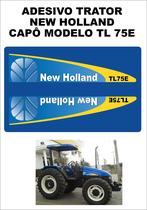 Adesivos Trator New Holland TL75E Capô