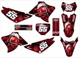 Adesivos Trilha Compatível Xtz 125 20mm Caveira Kit Lm113