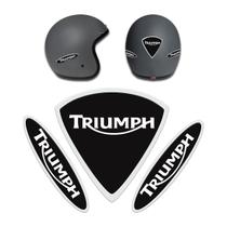 Adesivos Triumph Escudo Tanque Capacete Baú Preto Genérico Adesivos Triumph Escudo Tanque Capacete Baú Preto Genérico