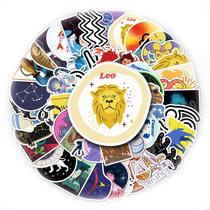 Adesivos Twelves Constellations em vinil impermeável, 50 unidades