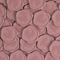Adesivos UNIQOOO Wax Seal, 50 unidades, Dusty Mauve, 3 cm