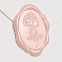 Adesivos UNIQOOO Wax Seal, ovais, 50 unidades, rosa pérola Adesivos UNIQOOO Wax Seal, ovais, 50 unidades, rosa pérola