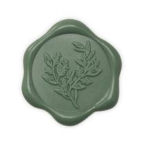Adesivos UNIQOOO Wax Seal, verde eucalipto, 50 unidades, 30 mm