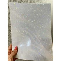 Adesivos Vinil A4 29,7cm x 21cm Jato De Tinta Holográfico Estrelas 3D 20 Folhas A PROVA D ÀGUA