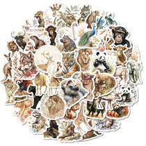 Adesivos vintage Animal, 50 peças, retrô, natureza, impermeáveis