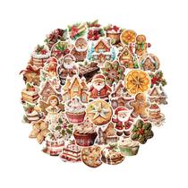 Adesivos Vintage De Natal 50PCS DIY Arte Estética Para Diário, Laptop, Telefone, Garrafa De Água,