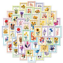 Adesivos vintage, selo postal medieval, 50 unidades, retrô, floral