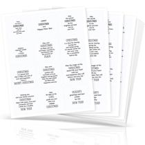 Adesivos Watersay, 240 peças, versos de Natal, folhas de 10 x 9 cm