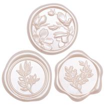 Adesivos Wax Seal, convite de casamento UNIQOOO, 60 unidades de champanhe