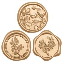 Adesivos Wax Seal, convite de casamento UNIQOOO, 60 unidades em ouro claro Adesivos Wax Seal, convite de casamento UNIQOOO, 60 unidades em ouro claro
