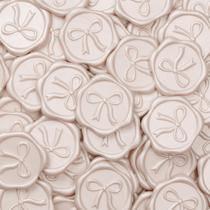 Adesivos Wax Seal UNIQOOO 3D Bow Champagne 50 unidades