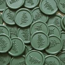 Adesivos Wax Seal UNIQOOO Rosemary Wedding, 100 unidades, verde oliva
