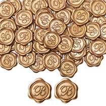 Adesivos Wax Seal Yoption Initial Alphabet B, pacote com 100 unidades douradas Adesivos Wax Seal Yoption Initial Alphabet B, pacote com 100 unidades douradas