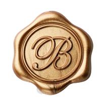Adesivos Wax Seal Yoption Initial Alphabet B, pacote com 50 unidades douradas