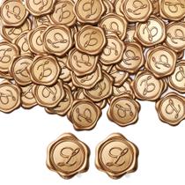 Adesivos Wax Seal Yoption Initial Alphabet L, pacote com 100 unidades douradas Adesivos Wax Seal Yoption Initial Alphabet L, pacote com 100 unidades douradas