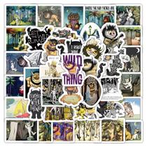 Adesivos Wheres Wilds Things Ares em vinil impermeável, 50 unidades Adesivos Wheres Wilds Things Ares em vinil impermeável, 50 unidades