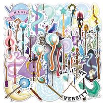 Adesivos Witchs Magics Wands em vinil impermeável 50 unidades/lote Adesivos Witchs Magics Wands em vinil impermeável 50 unidades/lote